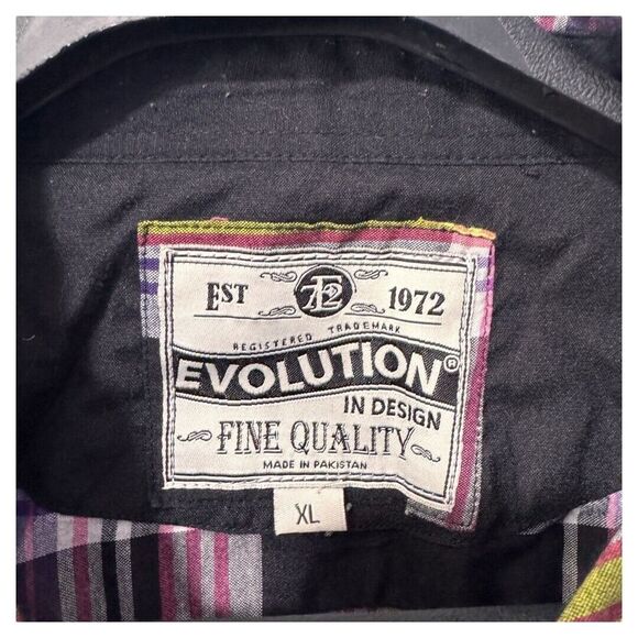 Evolution xl mens short sleeve button down casual shirt - Picture 2 of 4
